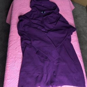 XL plum cardigan